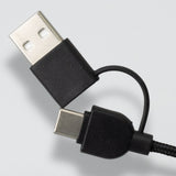 120cm Braided Multi-Connector USB Charging Cable Lumos