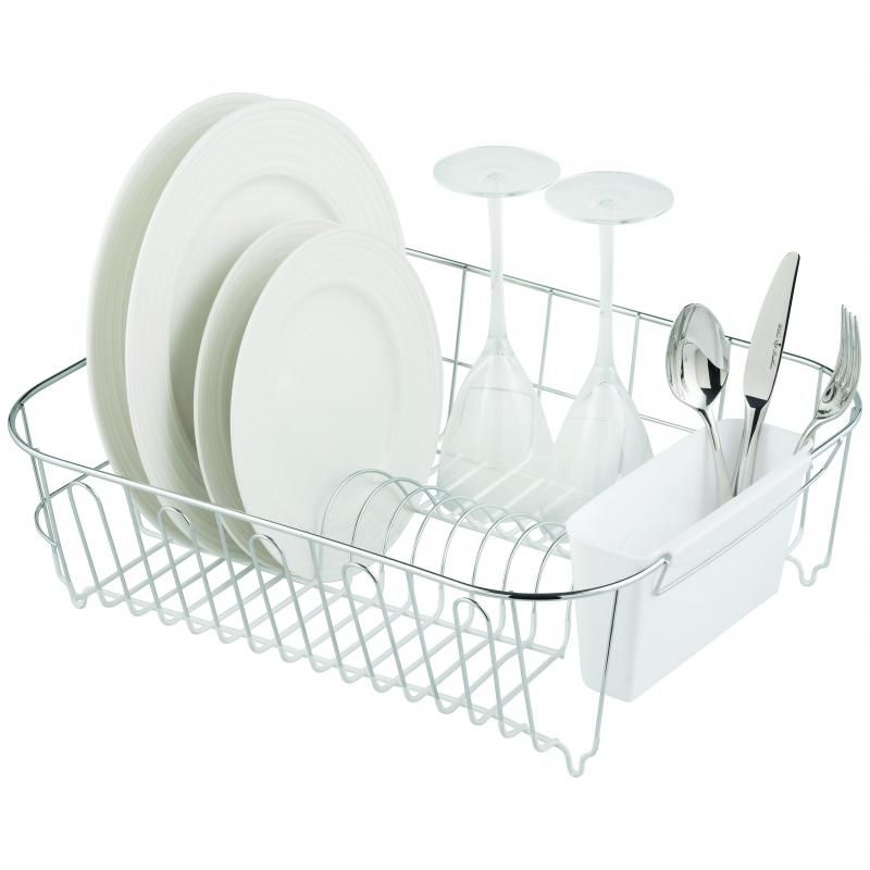 Avanti Large Slimline Dishrack - White