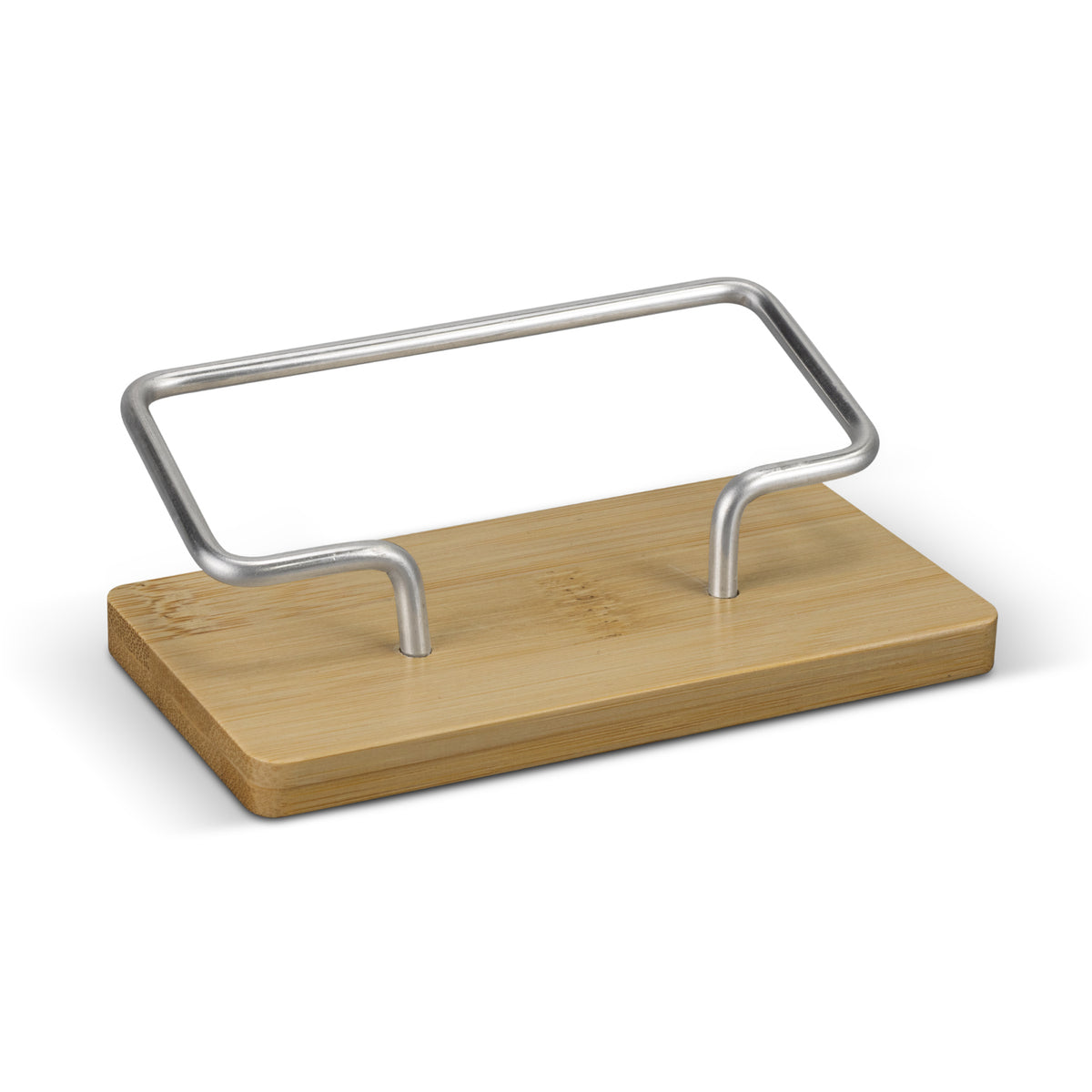 Bamboo & Steel Desktop Business Card Holder - Pack of 30