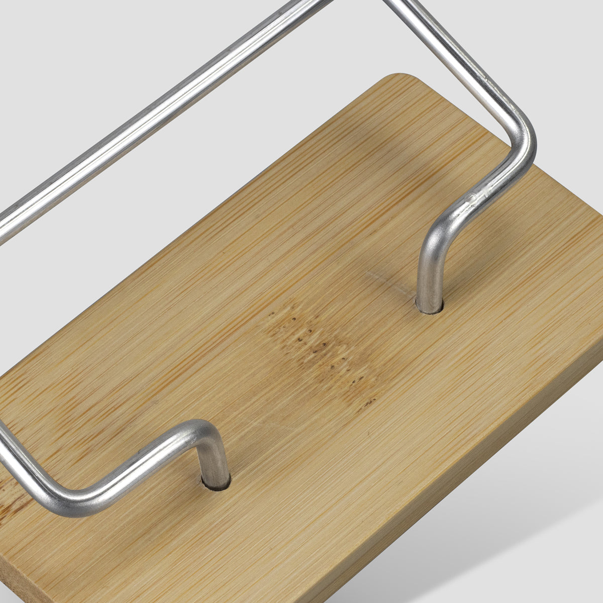 Bamboo & Steel Desktop Business Card Holder - Pack of 30