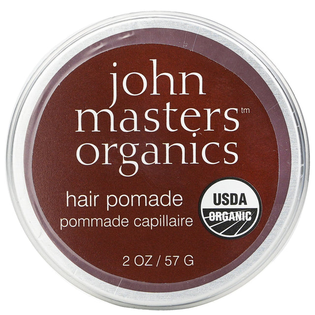 Organic hair pomade with beeswax and mango butter, adds shine, defines curls, tames frizz, and doubles as a hand balm.