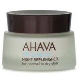 Ahava Time To Hydrate Night Replenisher cream for normal to dry skin, infused with Dead Sea minerals for overnight hydration.