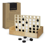 Wooden Four in a Row Game - NATURA Quattro (Natural)