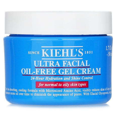 Kiehl's Ultra Facial Oil-Free Gel Cream for normal to oily skin, deeply nourishes and hydrates without shine.