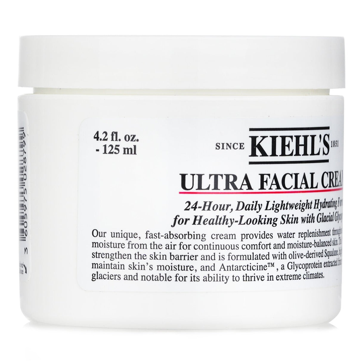 Kiehl's Ultra Facial Cream 125ml offers 24-hour hydration, maintaining moisture and leaving skin smooth and comfortable.