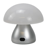 Rechargeable Mushroom Table Lamp Portobello Silver & White