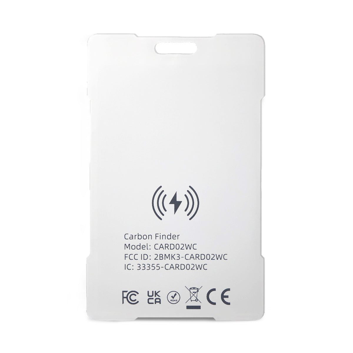 Credit Card Bluetooth Item Tracker Carbon White iOS & Android