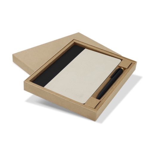 Notebook and Pen Gift Set - Paulo (Black)