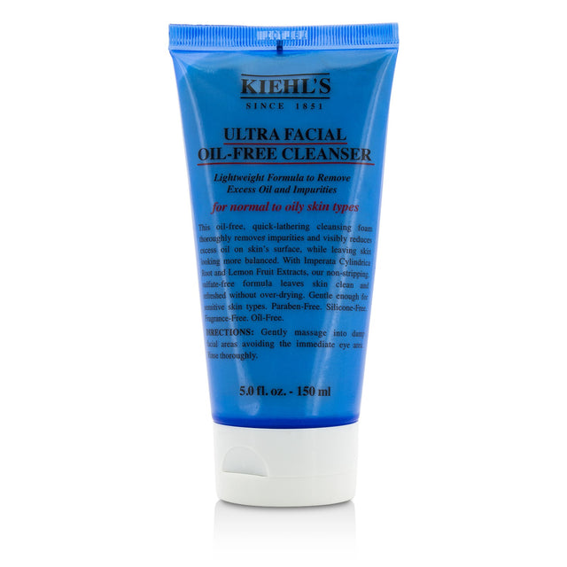 Kiehl's Ultra Facial Oil-Free Cleanser in a 150ml bottle, perfect for normal to oily skin, removes impurities and balances shine.