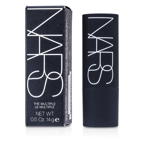 Multi-functional NARS Orgasm stick for effortless color on eyes, lips, cheeks, and body, featuring a peachy-pink shimmer.