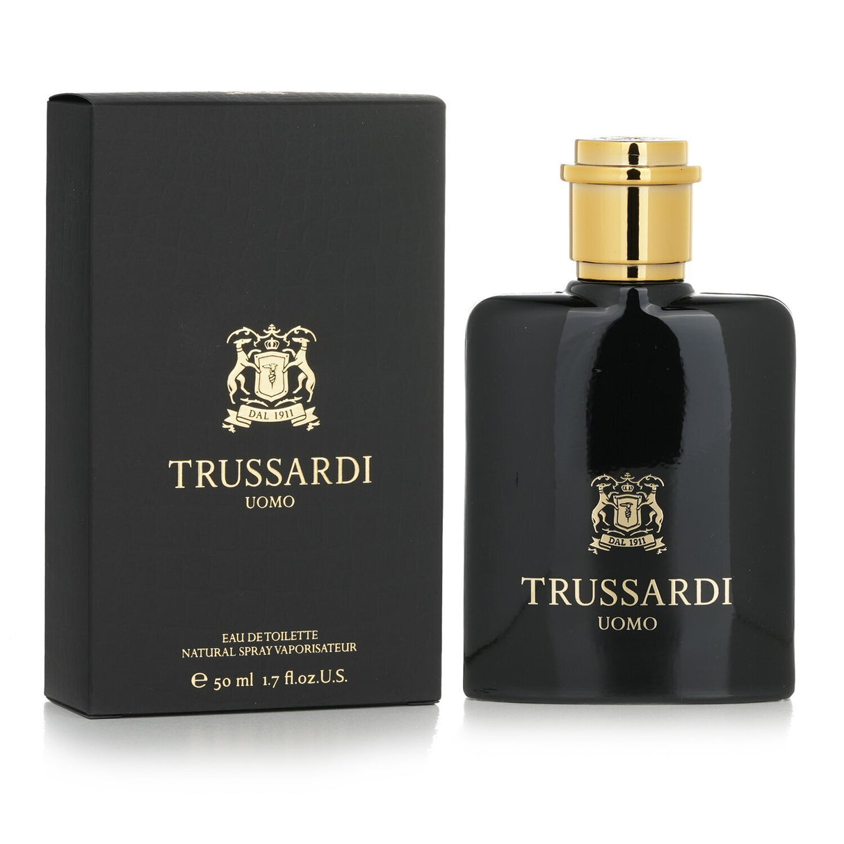 Trussardi Uomo Eau De Toilette Spray 50ml, a classic men's fragrance with notes of Bergamot, Sage, and warm woods.