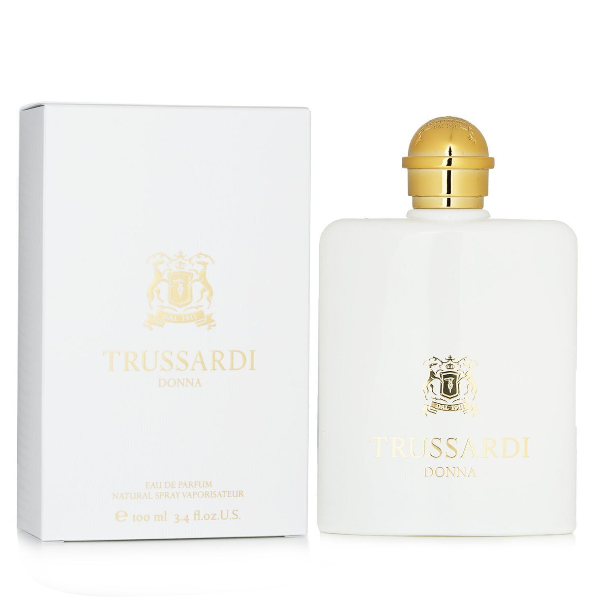 Elegant 100ml Trussardi - Donna Eau De Parfum Spray featuring floral notes, mandarin, basil, nutmeg, and sage blend.