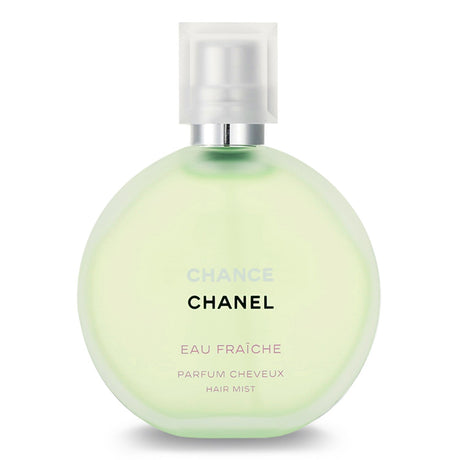 Chanel Chance Eau Fraiche Hair Mist in 35ml, a light, refreshing scent that nourishes and protects hair while enhancing your style.