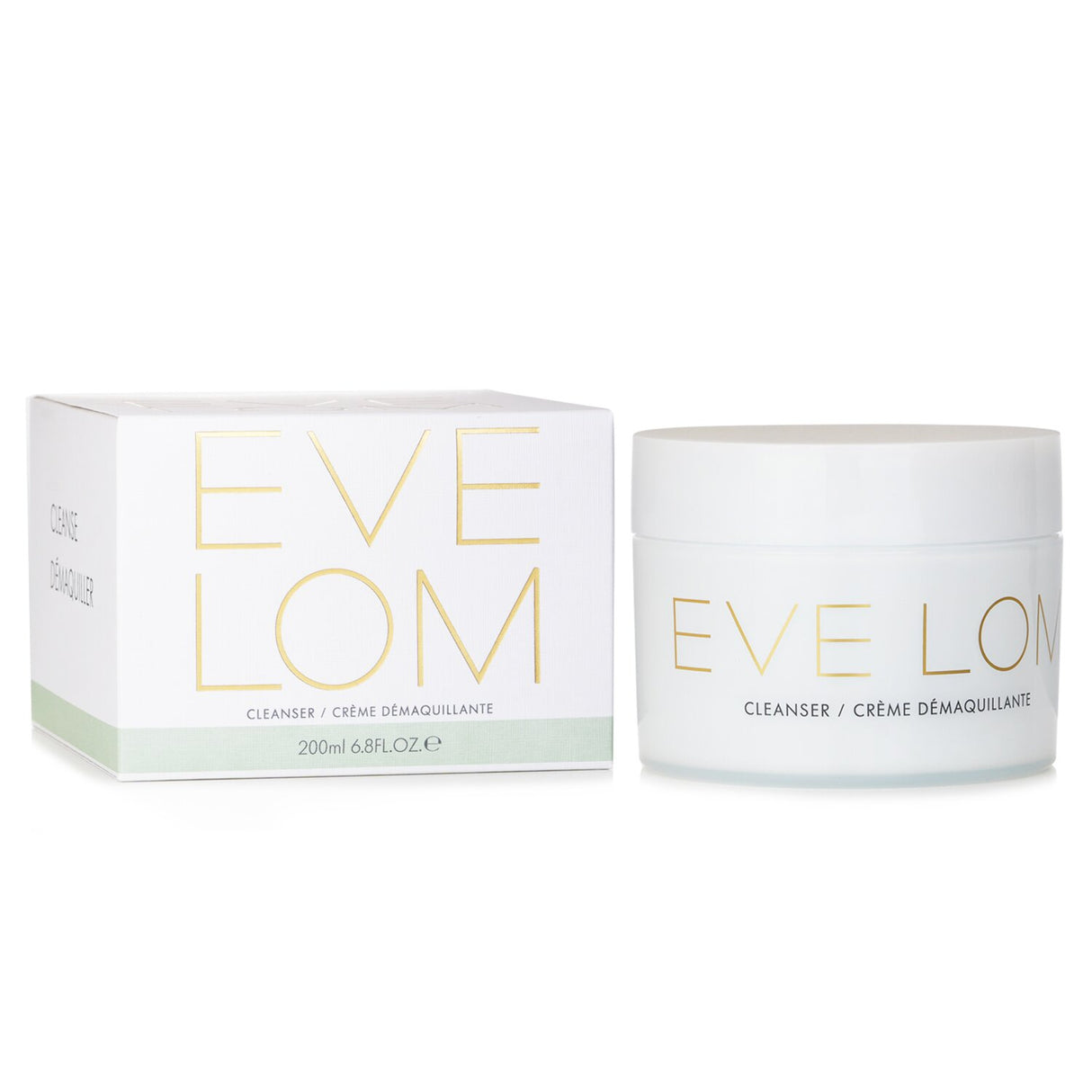 Luxury Eve Lom Cleanser 200ml, a multi-tasking formula with chamomile and cocoa butter, perfect for all skin types.