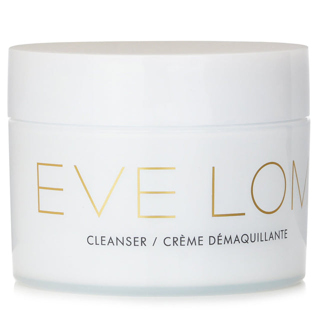 Eve Lom Cleanser 200ml: Luxurious multi-tasking cleanser for all skin types with chamomile, eucalyptus, and cocoa butter.