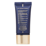 Estee Lauder Double Wear foundation in #03 Creamy Vanilla, provides full coverage, SPF 15, and 12-hour staying power.