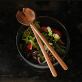 Acacia Wood Salad Server Spoon & Fork Set Keepsake Luca Natural