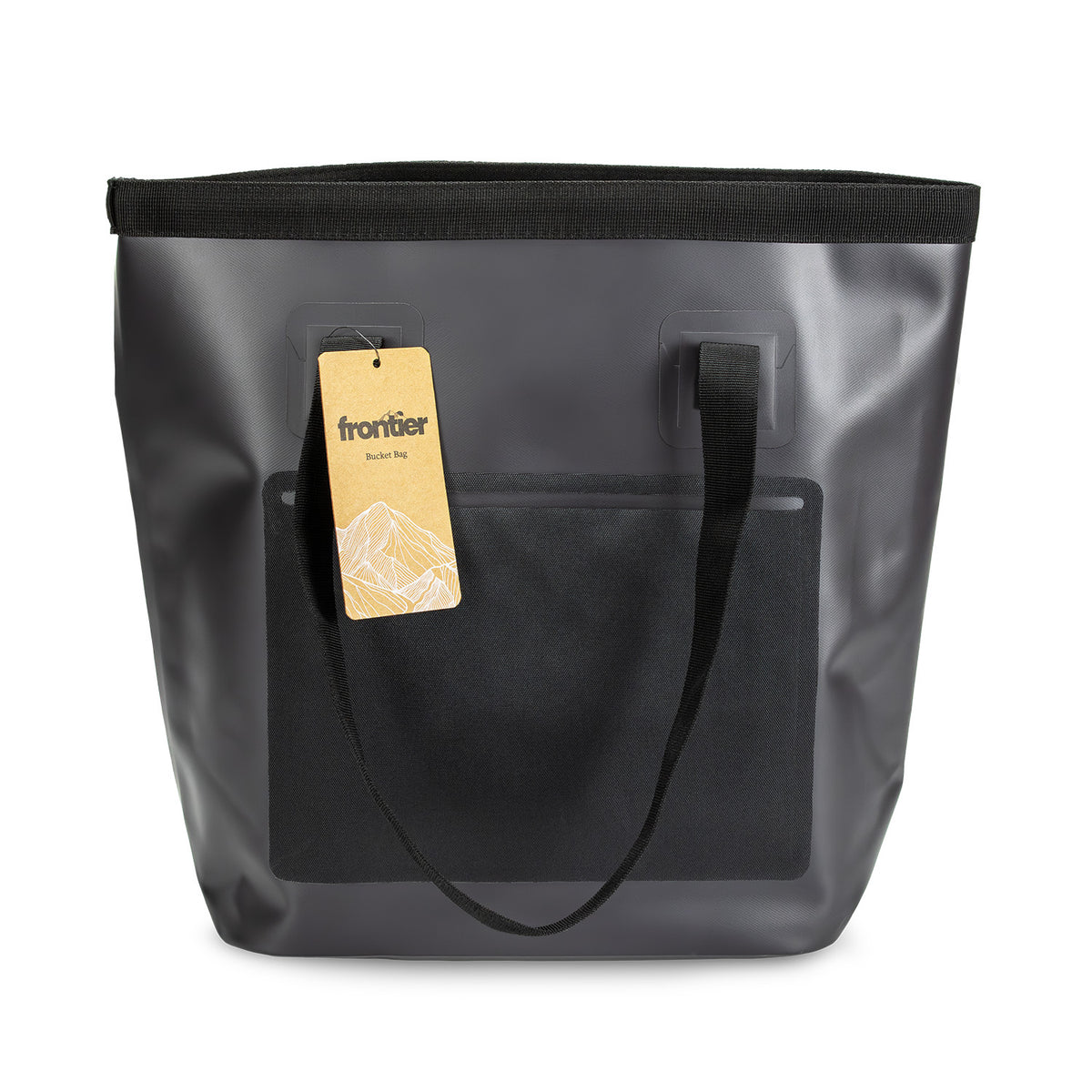 Water-Resistant Tarpaulin Bucket Bag 21L Frontier Charcoal & Black