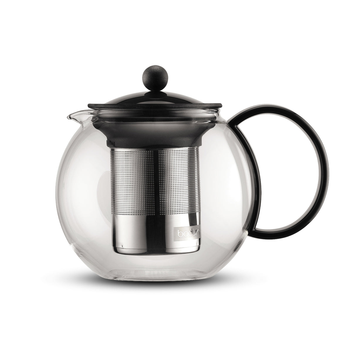 Bodum Assam Glass Tea Press With Infuser 500ml Black