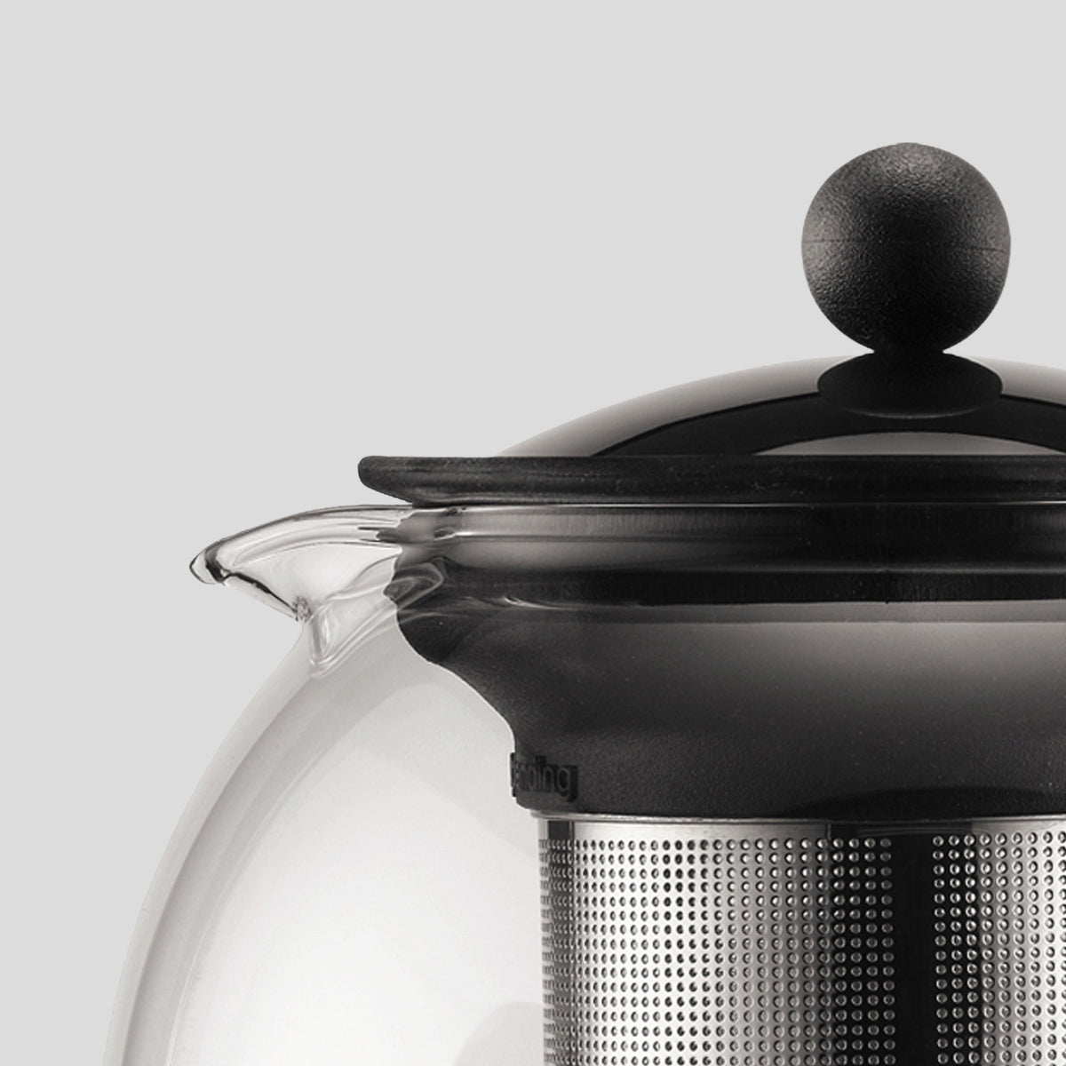 Bodum Assam Glass Tea Press With Infuser 500ml Black