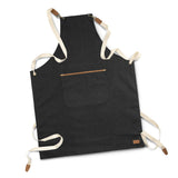 Cotton Canvas Cooking Apron & Oven Mitt Set Keepsake Washed Black