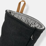 Cotton Canvas Cooking Apron & Oven Mitt Set Keepsake Washed Black