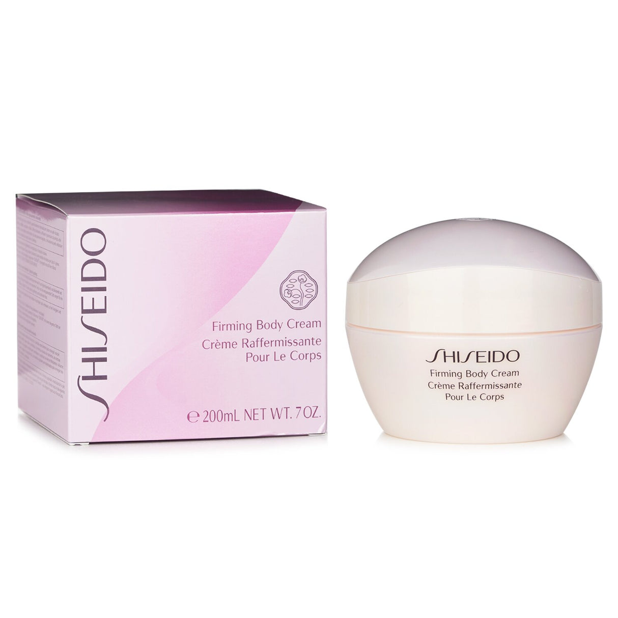 Luxurious Shiseido Firming Body Cream, 200ml, with citrus extract for hydration and elasticity, featuring a delicate Japanese scent.