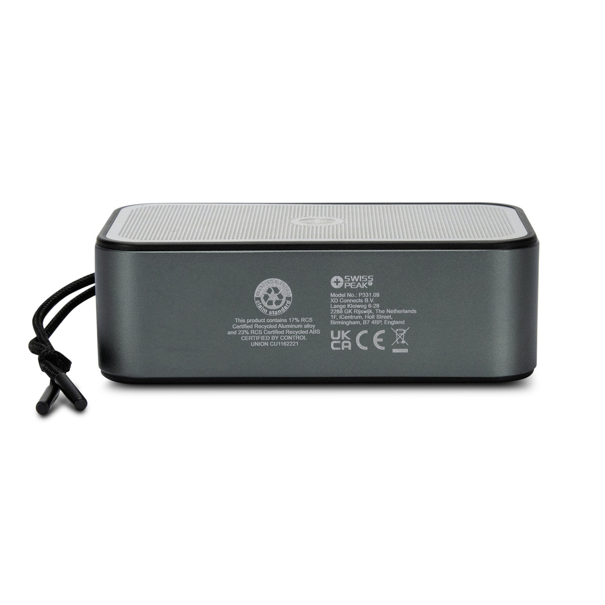 10W Bluetooth Bass Speaker With Subwoofer Swiss Peak Grey