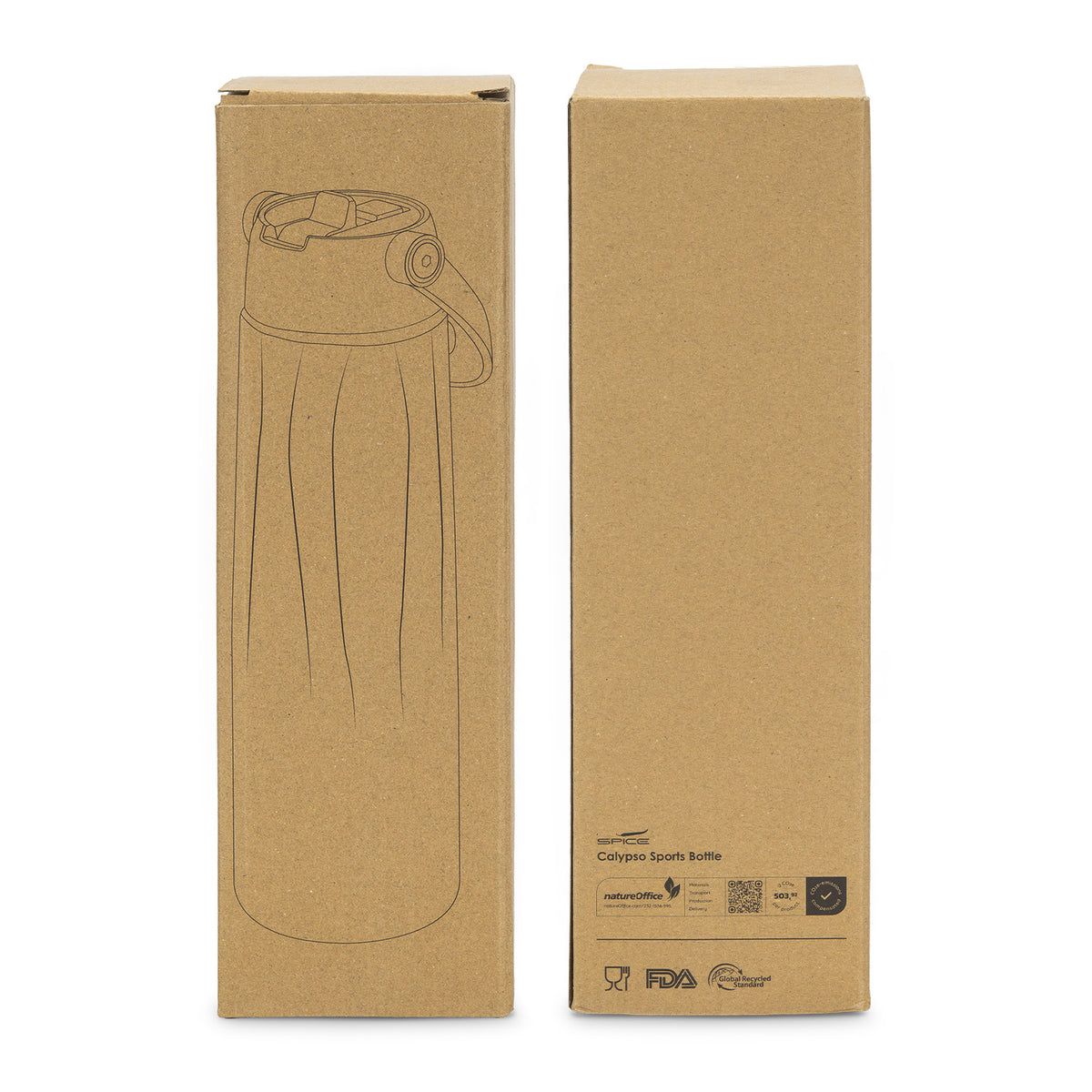 Recycled Stainless Steel Vacuum Bottle 1L SPICE Calypso White