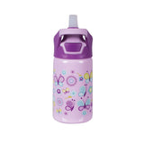 Avanti Yum Yum Bottle 375ml in Butterflies design, features vacuum insulation, BPA-free, and leak-proof for on-the-go hydration.