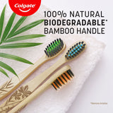 Colgate Bamboo Toothbrush Charcoal Medium Value Pack 2pack