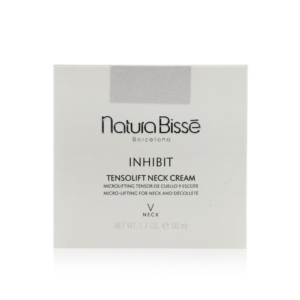 Luxurious Natura Bisse Tensolift Neck Cream in 50ml, enhances firmness, lifts contours, and reduces wrinkles for a youthful look.