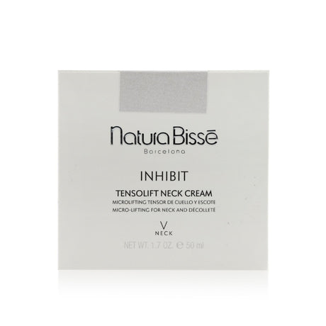 Luxurious Natura Bisse Tensolift Neck Cream in 50ml, enhances firmness, lifts contours, and reduces wrinkles for a youthful look.