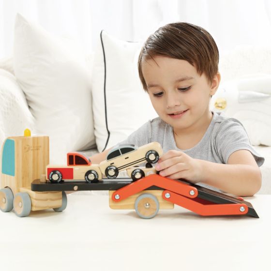Car Transporter - Black/Orange - Classic World