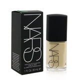 NARS Sheer Glow Foundation in Gobi offers buildable sheer coverage for a radiant, satin finish, ideal for normal to dry skin types.