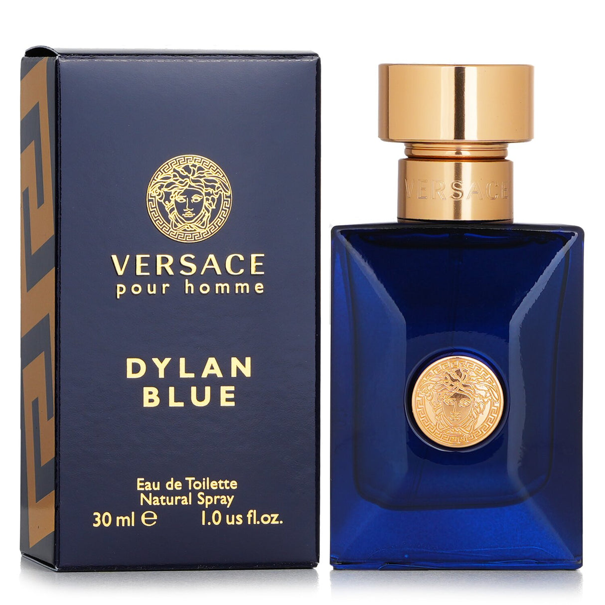 Versace Dylan Blue 30ml: Aromatic men's fragrance with bergamot, grapefruit, and warm base notes, perfect for any occasion.