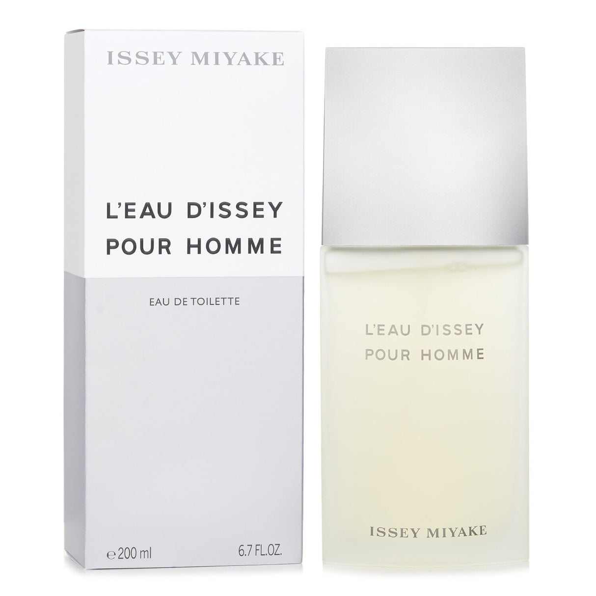 Issey Miyake Eau De Toilette Spray 200ml features a fresh blend of juniper, bergamot, and lavender with warm woody notes.