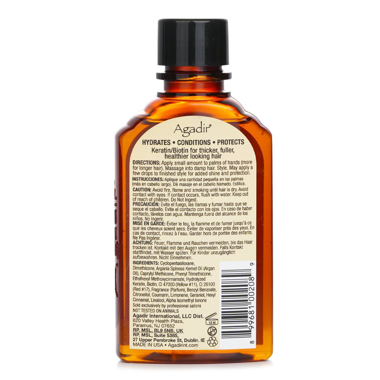 Agadir Argan Oil Hair Treatment is a hydrating, lightweight solution for all hair types, promoting softness and shine.