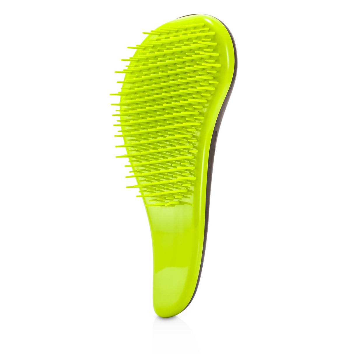 Macadamia Natural Oil No Tangle Brush in green, featuring flex bristles for gentle detangling of fragile or color-treated hair.