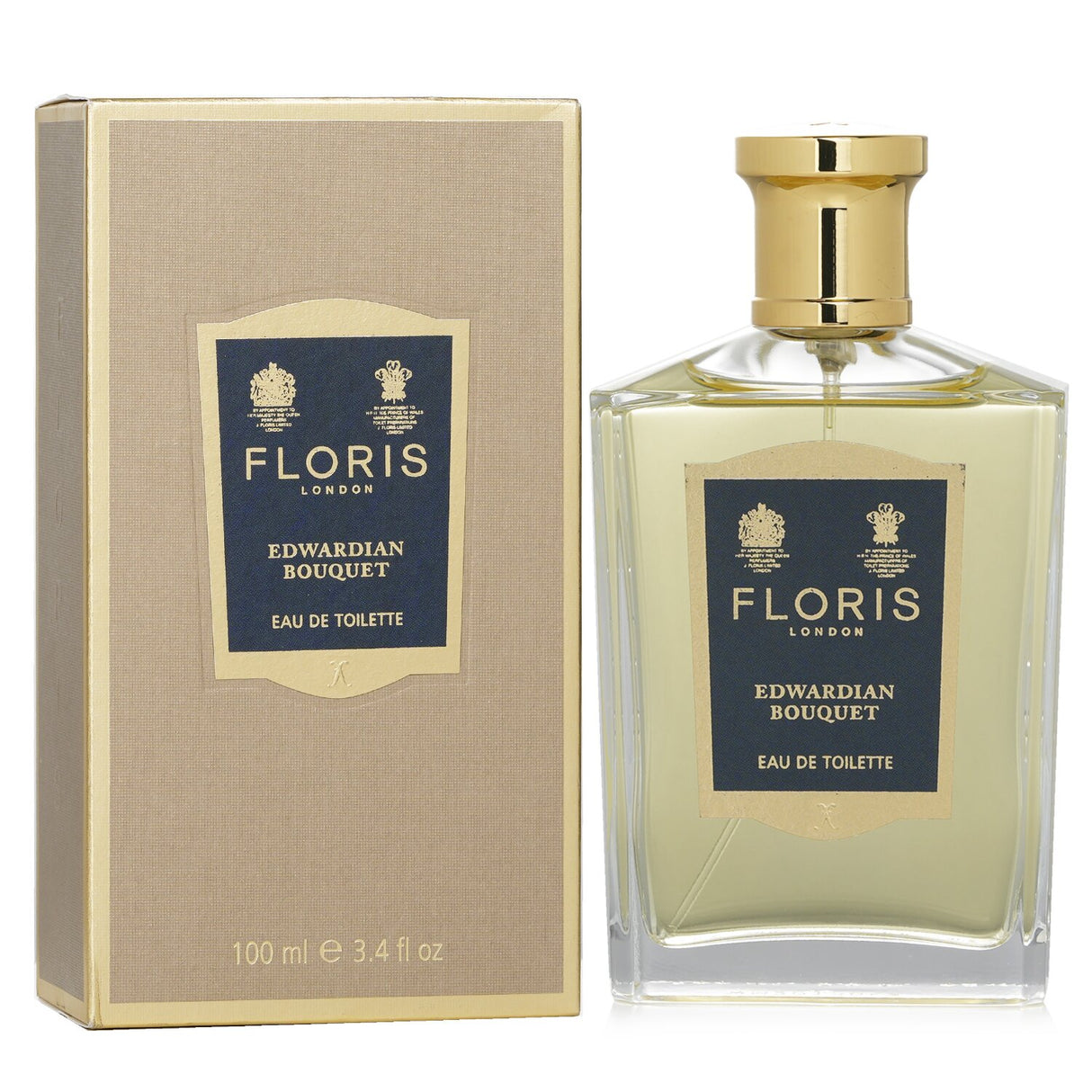 Floris Edwardian Bouquet Eau De Toilette Spray 100ml, a floral scent featuring citrus, rose, jasmine, patchouli, and sandalwood.