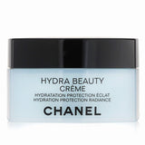 Hydrating Chanel Hydra Beauty Crème with lightweight texture for plump, luminous skin, enriched with camellia and hyaluronic acid.