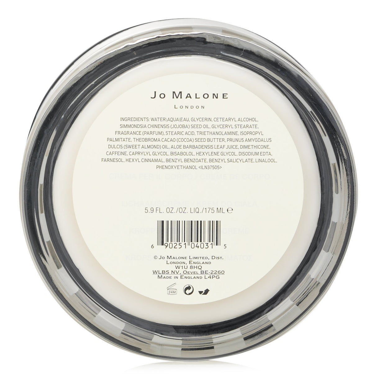 Jo Malone Wild Bluebell Body Creme in 175ml, a luxurious cream that hydrates and envelops skin in a floral scent.