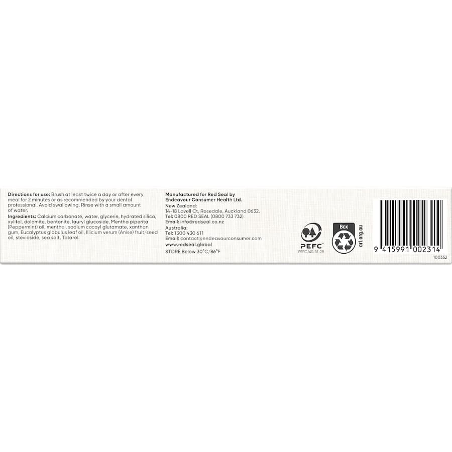 Red Seal Toothpaste Strong Mint 100g