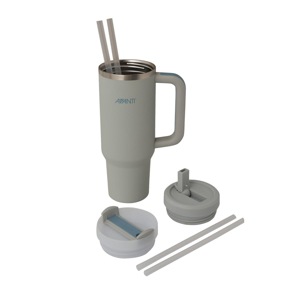 HydroQuench Insulated Tumbler with Two Lids, 1L - Grey Mist