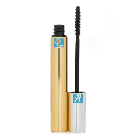 Yves Saint Laurent waterproof mascara in #1 Charcoal Black offers dramatic volume and 24-hour wear with a unique spiral brush.