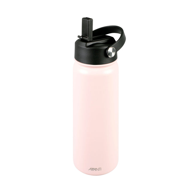 Pink HydroSport Insulated Bottle, 550ml, features double wall vacuum insulation for drinks cold/hot, perfect for active lifestyles.