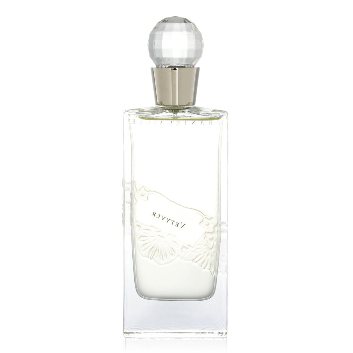 Chantecaille Vetyver Eau De Parfum bottle, a 75ml woody spicy fragrance for sophisticated women, featuring bergamot and vetiver notes.