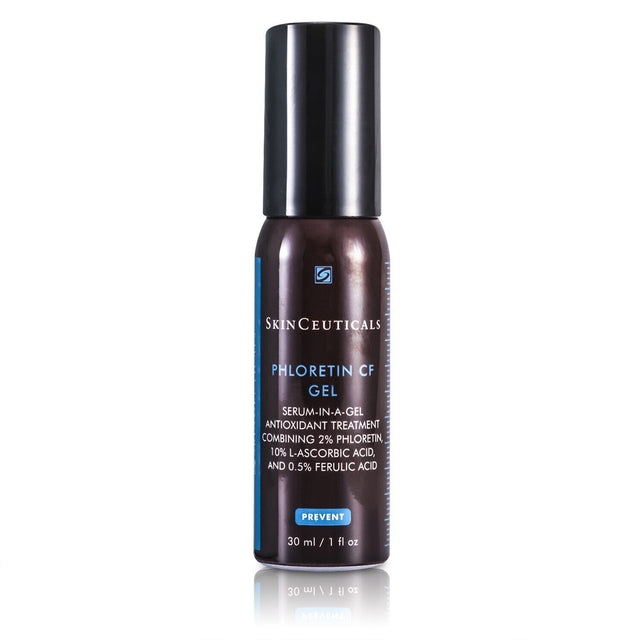 Antioxidant-rich SkinCeuticals Phloretin CF Gel promotes youthful, radiant skin with phloretin, Vitamin C, and ferulic acid.