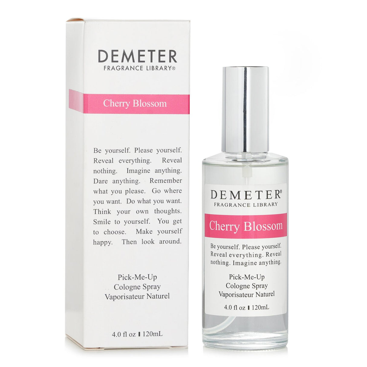 Demeter Cherry Blossom Cologne Spray in a 120ml bottle, featuring a fruity floral scent with cherry blossom and juicy fruits.