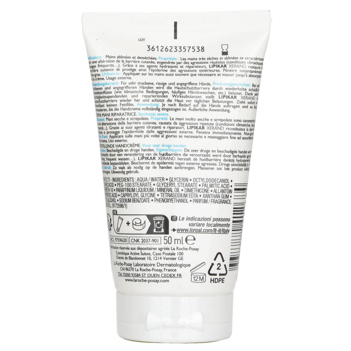 La Roche Posay Lipikar Xerand Hand Repair Cream (Severely Dry Skin) 50ml/1.69oz